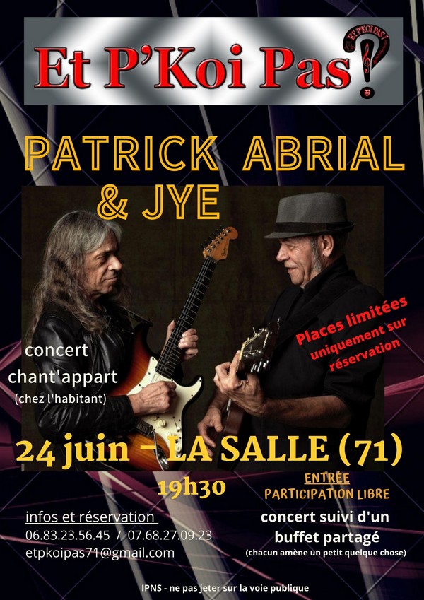 affiche du concert de Patrick Abrial