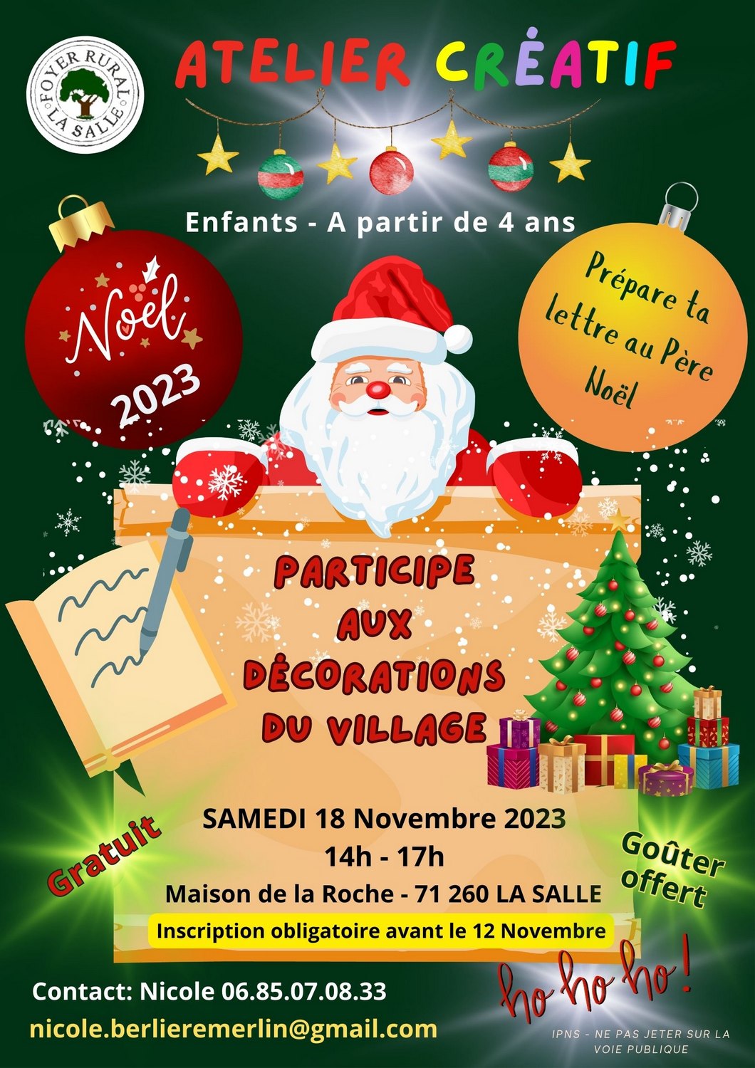 affiche atelier enfants