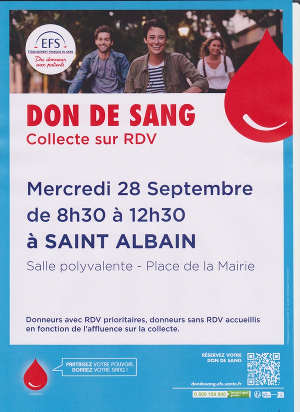 affiche du don du sang