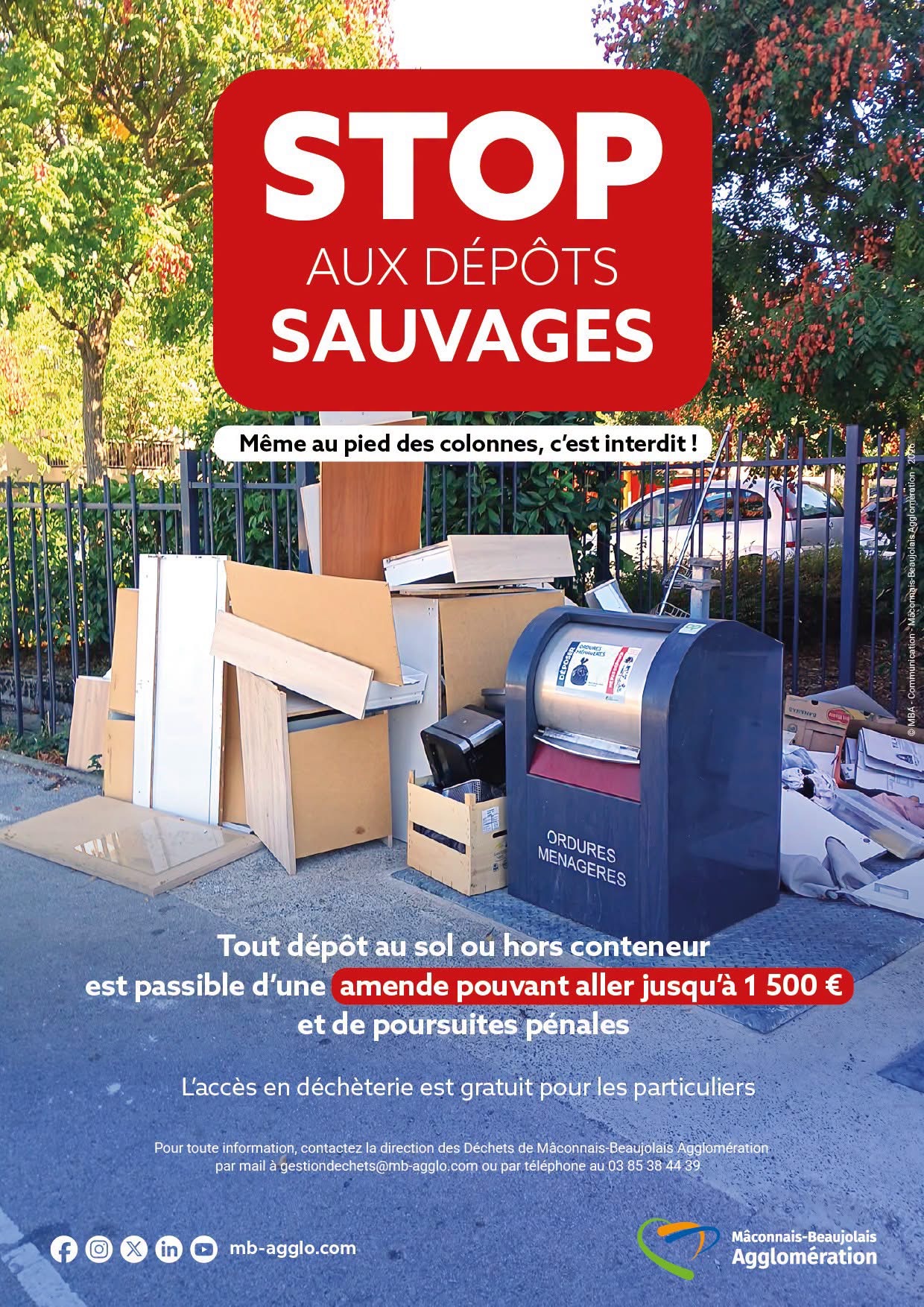 dépôt poubelles