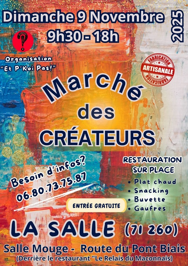 affiche marché des créateurs La Salle 71260