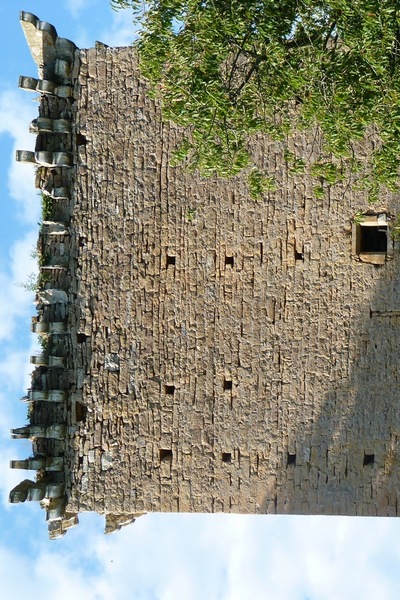 photo de la tour du chateau médiéval de La Salle 71