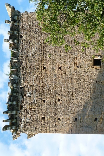 photo de la tour du chateau médiéval de La salle 71